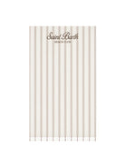 Telo mare MC2 Saint Barth beige con motivo a righe FOUL002 02597L MC2 ST. BARTH KIDS 