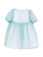 Abito per bambina Mi Mi Sol azzurro con maniche a palloncino MFAB784TS1114 LTB MIMISOL KIDS 