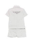 Set camicia e shorts per neonato Givenchy Kids bianco con design a righe H31189 N78 GIVENCHY KIDS 