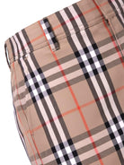 Shorts per bambino Burberry Kids beige con motivo Vintage Check all-over 8117146 B9368 BURBERRY KIDS 