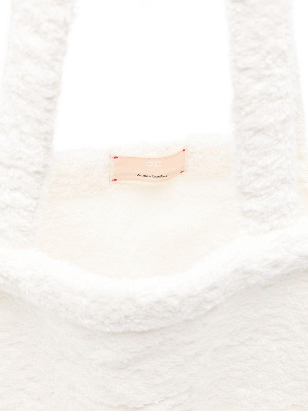 Borsa a spalla per bambina Elisabetta Franchi La Mia Bambina bianca con logo ricamato EFBO1170SP003 0004 ElISABETTA FRANCHI KIDS 