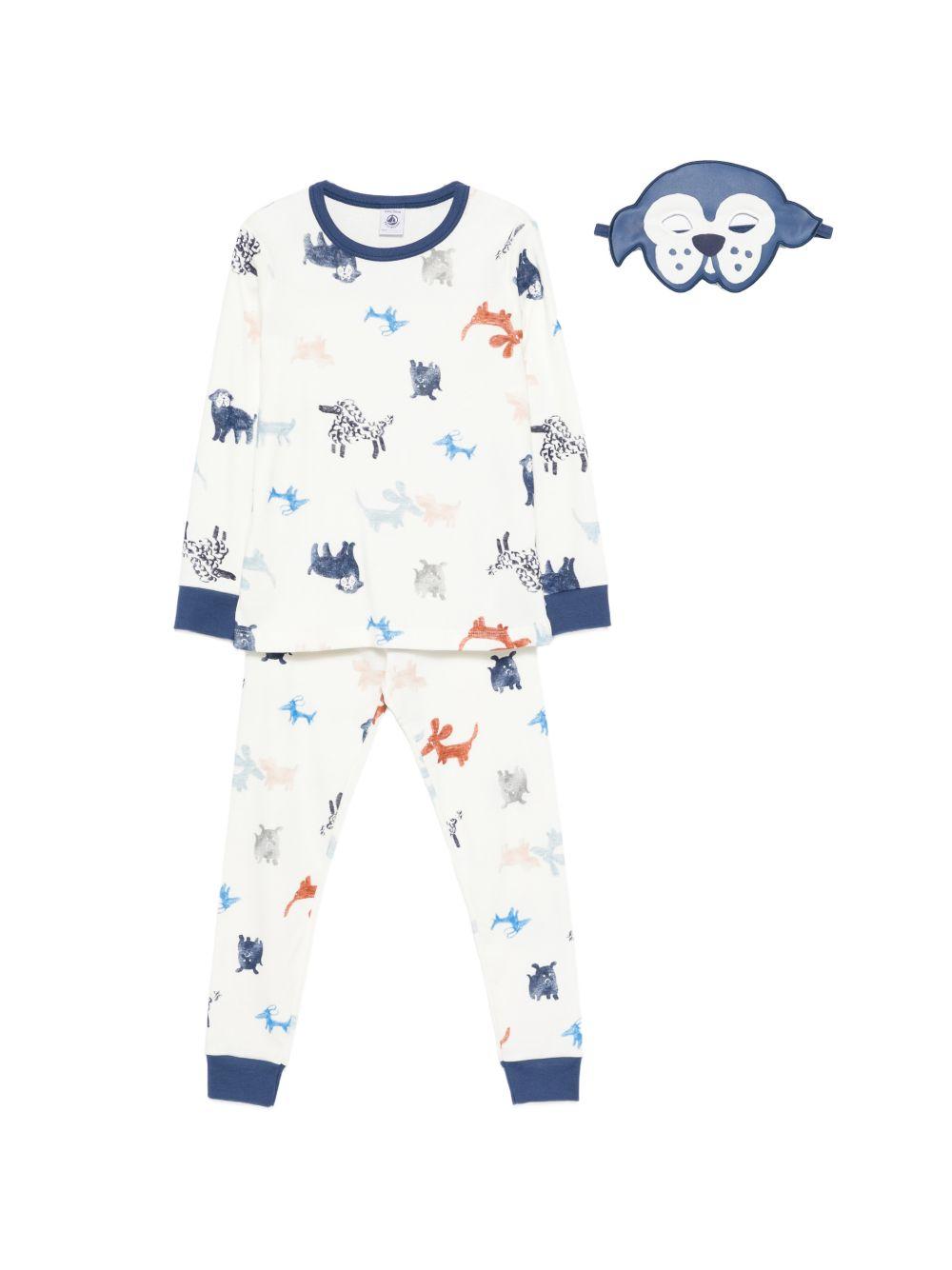 Pigiama per bambino Petit Bateau blu con stampa animali A0F11 01 PETIT BATEAU KIDS 