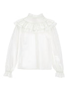Blusa per bambina Philosophy Di Lorenzo Serafini Kids bianca con ruches I1F305 6116 P001 PHILOSOPHY 