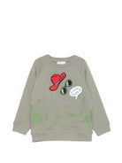 Felpa per bambino Stella McCartney Kids verde con stampa grafica TZ4P70 Z3059 774 STELLA McCARTNEY KIDS 