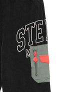 Pantaloni sportivi per bambino Stella McCartney Kids nero con logo applicato TX6R40 Z0536 961 STELLA McCARTNEY KIDS 