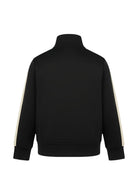 Felpa per bambino Palm Angels Kids nera con dettagli sulle maniche PBBD002S26FAB001 110 PALM ANGELS KIDS 