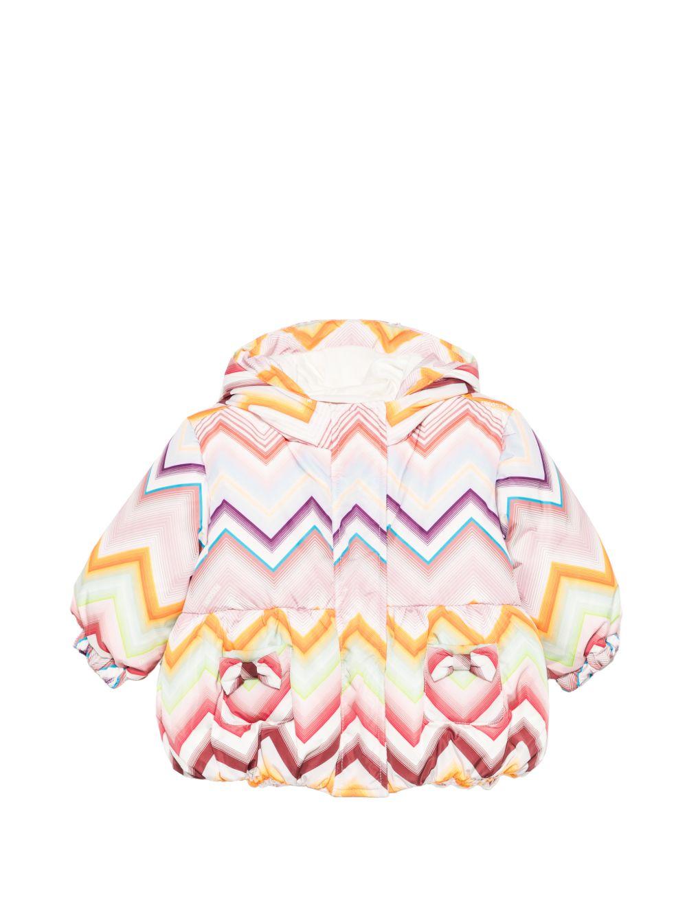 Giubbino per neonata Missoni Kids multicolore con stampa a zigzag MZ2007 N0443 999 MISSONI KIDS 