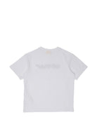 T-shirt per bambina Off-White Kids bianca con logo sul davanti 44GAA001S26J001 100 OFF WHITE KIDS 