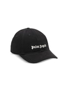 Cappello da baseball per bambino Palm Angels Kids nero con logo sul davanti PBLB002S26FAB003 110 PALM ANGELS KIDS 