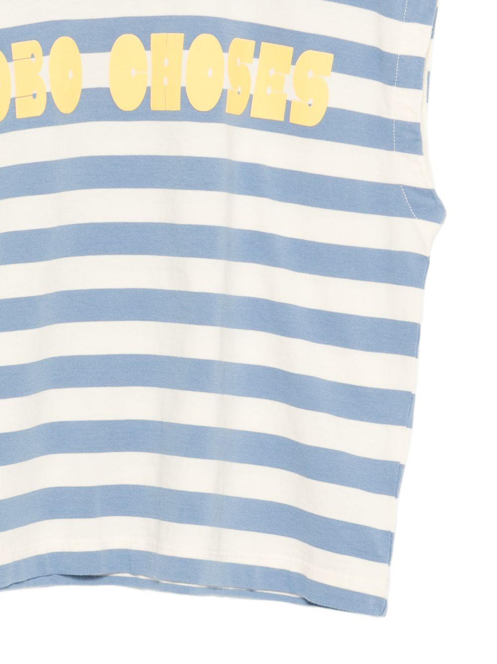 T-shirt senza maniche Bobo Choses multicolore con motivo a righe B126AC140 199 BOBO CHOSES KIDS 