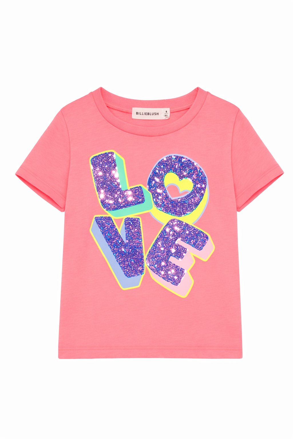 T-shirt per bambina Billieblush rosa con stampa grafica U21957 499 BILLIEBLUSH KIDS 