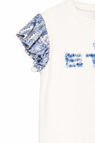T-shirt per bambina Etro Kids bianca con logo sul davanti GY8A01 Z3672 102CE ETRO KIDS 