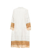 Abito chemisier per donna Alyisi beige con design a righe 116915 P6063 GESSO ALYSI 