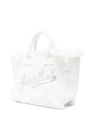 Borsa Tote Colette MC2 Saint Barth bianca con dettagli logo COL0001 02571L MC2 ST. BARTH KIDS 