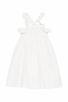 Abito Anaya per bambina Louise Misha bianco con rifinitura a ruches GRI-S26-L0133 OFF WHITE LOUISE MISHA KIDS 