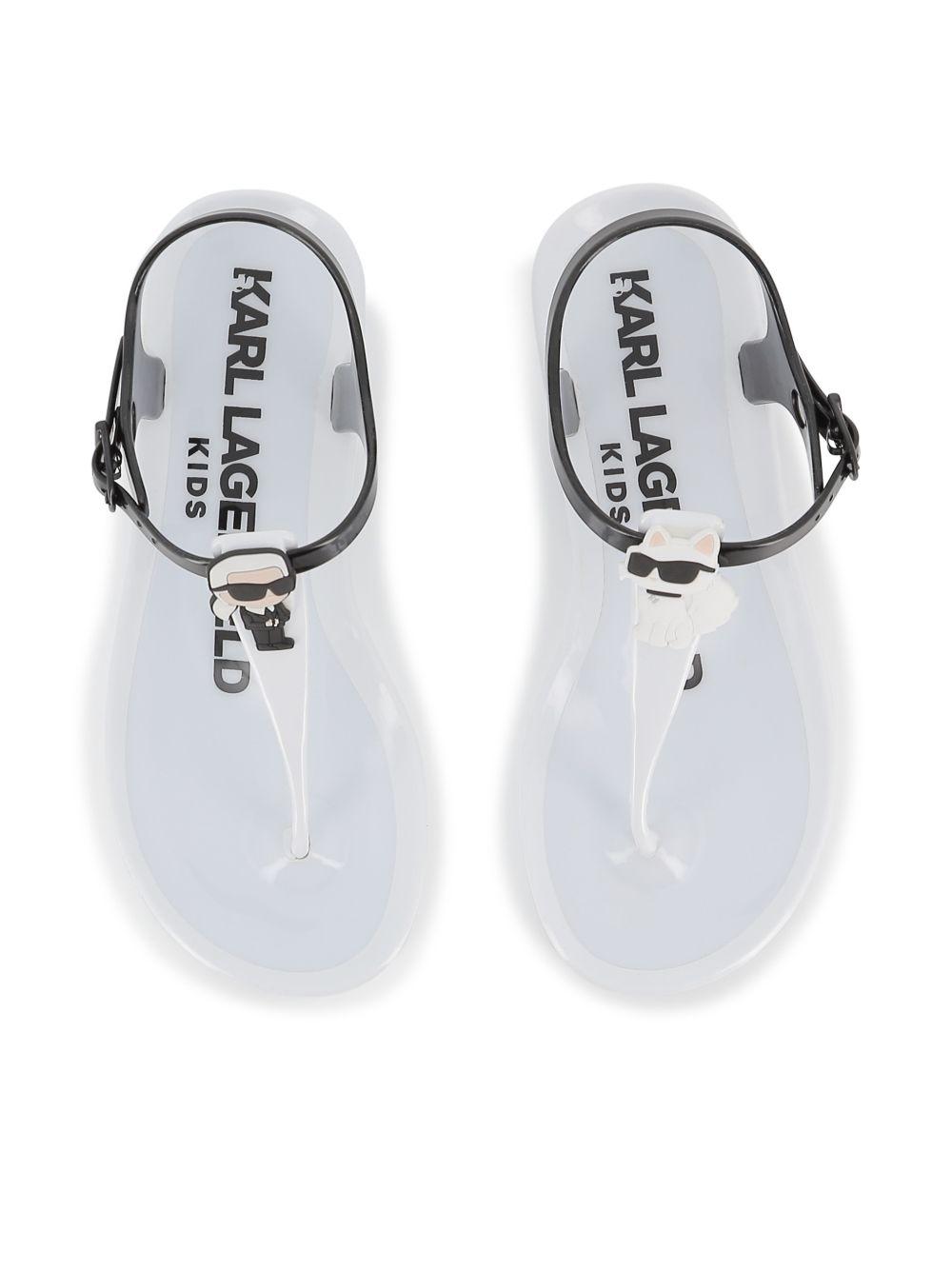 Sandali per bambina Karl Lagerfeld Kids neri con cinturino a T Z31173 N50 KARL LAGERFELD KIDS 