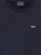 Felpa per bambino Paul & Shark Kids blu con logo ricamato WMF00ALDA68 42370 PAUL & SHARK KIDS 