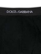 Set di due boxer per bambino Dolce & Gabbana Kids nero con elastico con logo L4J701 ON00G N0000 DOLCE & GABBANA KIDS 