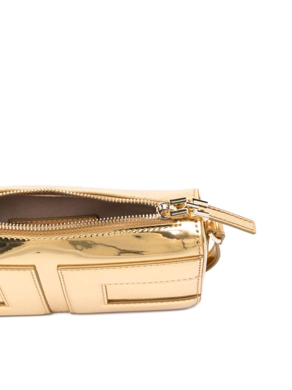 Borsa a tracolla mini per bambina Elisabetta Franchi La Mia Bambina oro con logo EFBO114CTV132 2165 ElISABETTA FRANCHI KIDS 