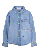 Camicia per bambino Billieblush denim con decorazione in ricamo U22185 Z18 BILLIEBLUSH KIDS 