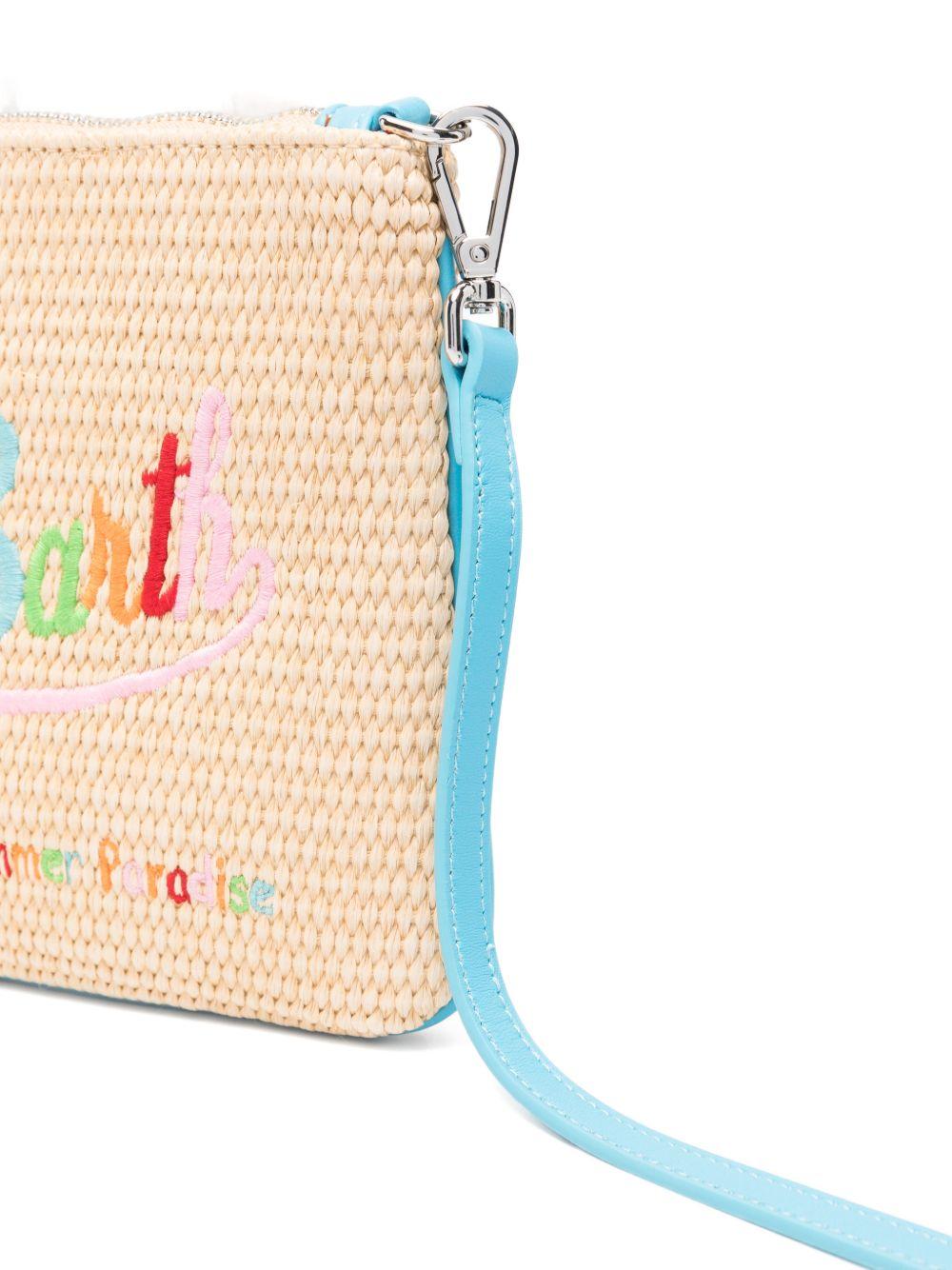 Pochette Parisienne MC2 Saint Barth beige con ricamo logo multicolor PAR0021 02737L MC2 ST. BARTH KIDS 
