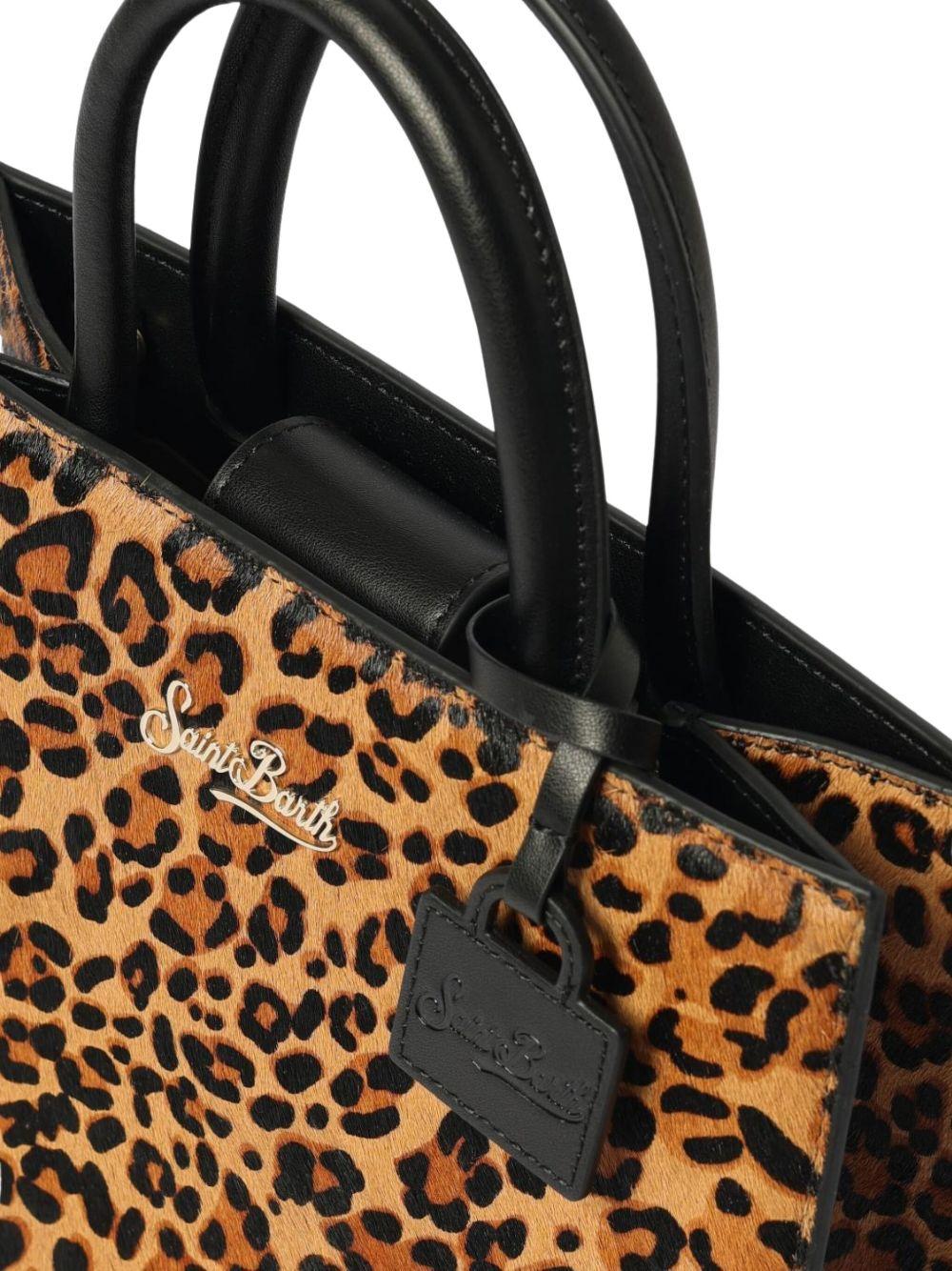 Borsa tote MC2 Saint Barth marrone con stampa animalier SHBM0001 00003L MC2 ST. BARTH KIDS 