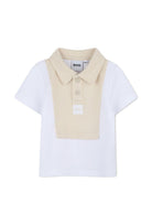 Set polo e shorts per neonato BOSS Kids bianco con logo J53047 10P BOSS KIDS 
