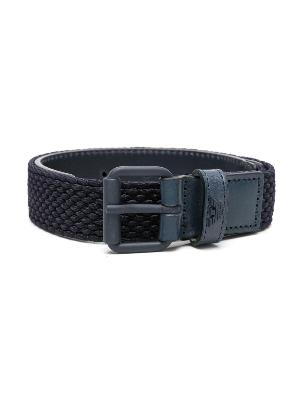 Cintura per bambino Emporio Armani Kids blu con design a intreccio 401522 4R562 06935 EMPORIO ARMANI KIDS 
