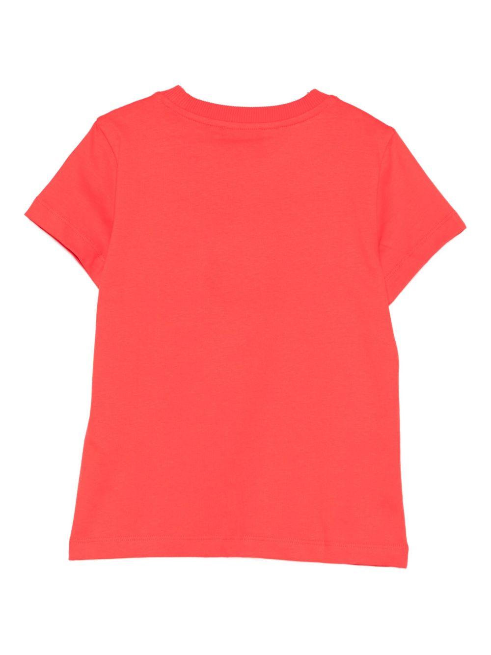 T-shirt per bambini Moschino Kids rosso con stampa grafica Teddy HUM05HLAA01 50109 MOSCHINO KIDS 
