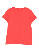 T-shirt per bambini Moschino Kids rosso con stampa grafica Teddy HUM05HLAA01 50109 MOSCHINO KIDS 