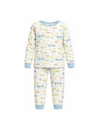 Pigiama per bambino Petit Bateau bianco con stampa grafica all-over A0FPG 01 PETIT BATEAU 