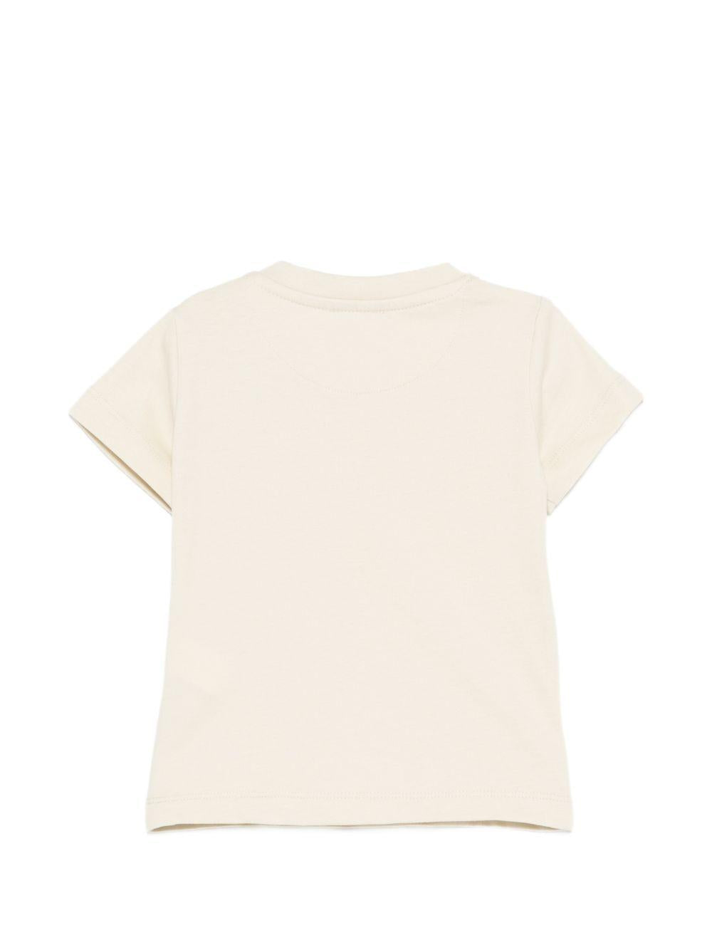 T-shirt per neonato Just Cavalli Kids beige con applicazioni JIP26088TS BEIGE D.W. ROBERTO CAVALLI KIDS 