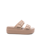 Sandali Brooklyn per donna Crocs beige con doppia fibbia 207431 LATT CROCS KIDS 
