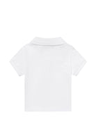 T-shirt per neonato Moschino Kids bianca con colletto stile polo MUM04JLFA09 10101 MOSCHINO KIDS 