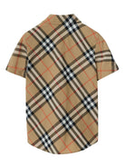 Camicia per bambino Burberry Kids beige con motivo Vintage check 8089029 B9368 BURBERRY KIDS 