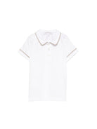 T-shirt per neonato Mariella Ferrari bianca con dettagli beige CAY23 BIANCO BEIGE MARIELLA FERRARI KIDS 