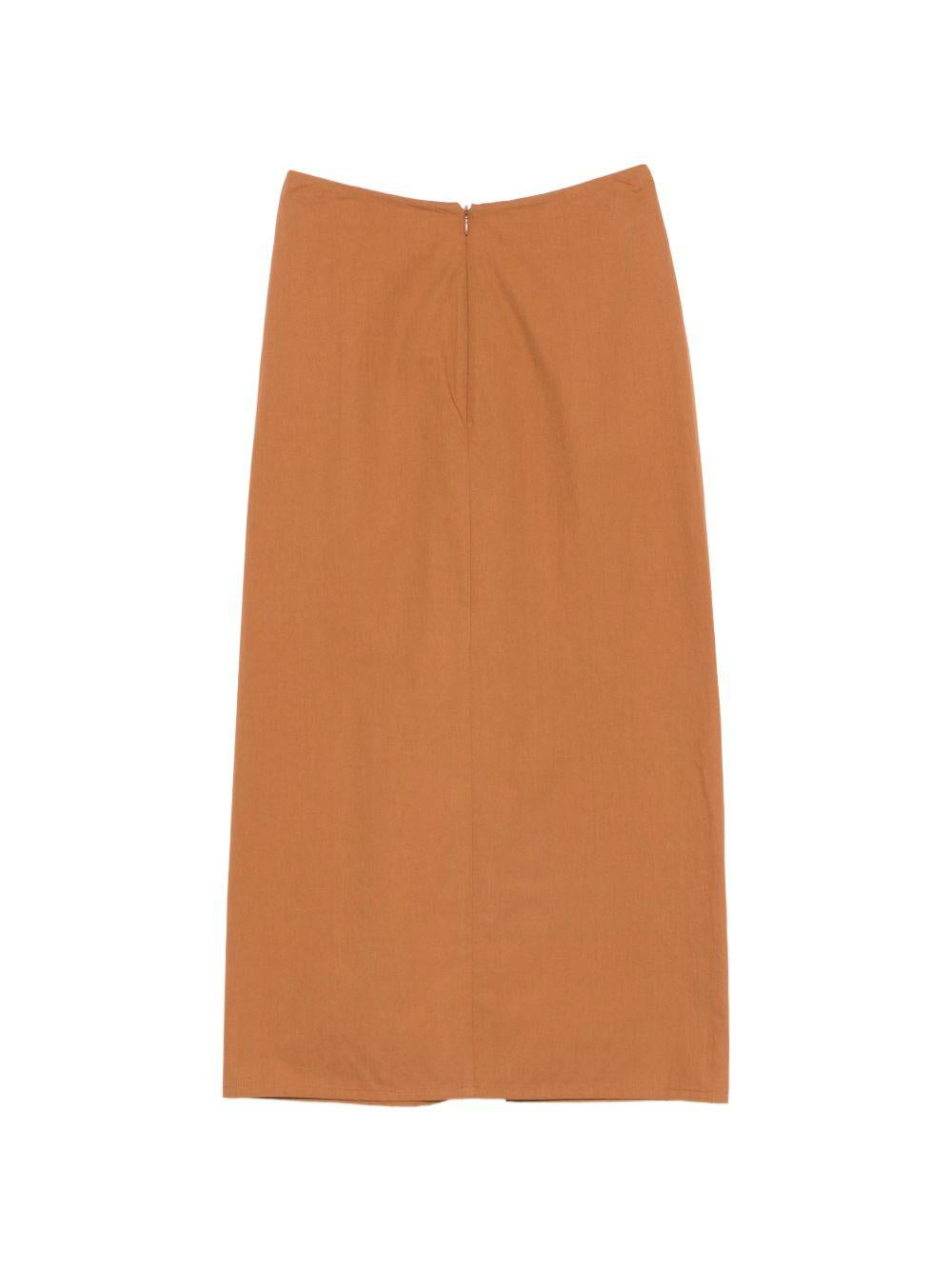 Gonna per donna Merci marrone ruggine con dettagli arricciati GOM027 RUST MERCI 