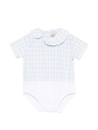 Set body e shorts per neonato La Stupenderia azzurro con motivo a quadretti 2TBCT53 M59Y51 LA STUPENDERIA KIDS 