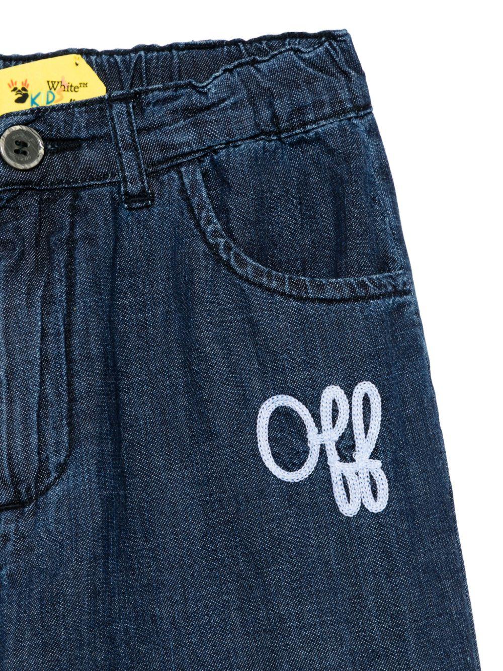 Jeans per bambina Off-White Kids denim con elastico posteriore in vita OGCA00AS25DEN001 4901 OFF WHITE KIDS 