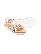 Sandali per bambina Monnalisa beige con stampa leopardata 8CE012 5720 0080 MONNALISA 
