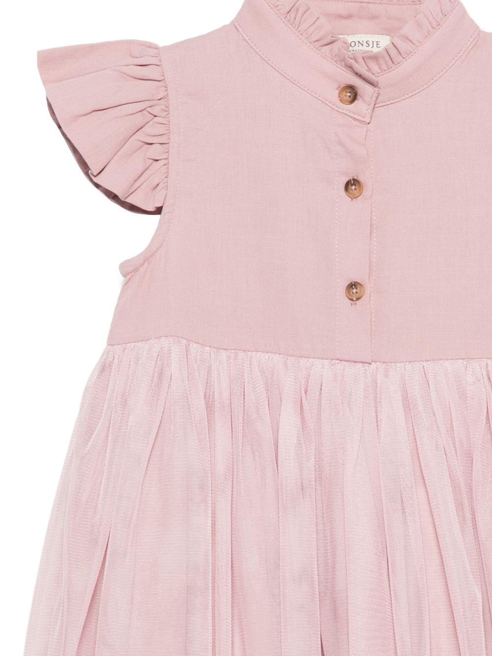 Abito Fleurance per bambina Donsje rosa con ruches 4062900 00197 DONSJE 