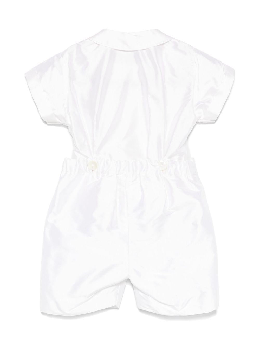 Set camicia e shorts per neonati Mariella Ferrari bianco in seta PLP14 515 515 MARIELLA FERRARI 