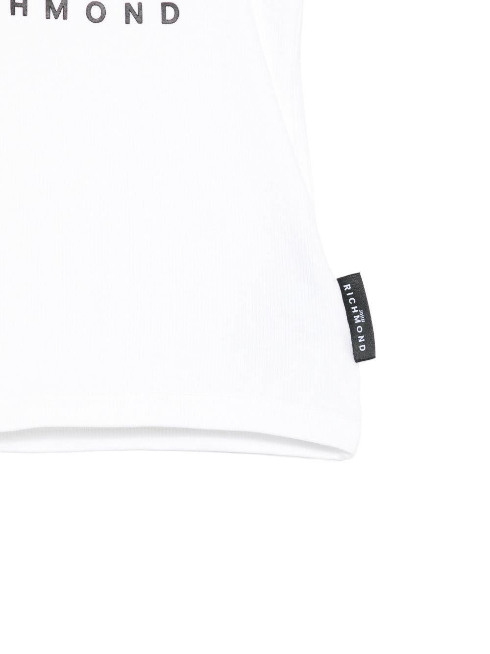 Canotta per neonati John Richmond Junior bianca con dettaglio logo RIP26037CN WHITE JOHN RICHMOND KIDS 