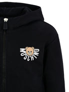 Felpa per bambino Moschino Kids nero con stampa Teddy Bear HUF09ELCA40 60100 MOSCHINO KIDS 
