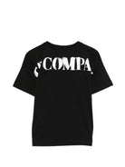 T-shirt per bambino C.P. Company Kids nero con logo CUM00WLAA17 60100 C.P.COMPANY KIDS 