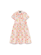 Abito con stampa floreale per bambina Versace Kids rosa con chiusura laterale nascosta 10181421A13110 5PC00 VERSACE KIDS 