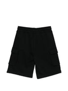Shorts cargo per bambino John Richmond Junior nero con tasche RBP26060BE BLACK JOHN RICHMOND KIDS 