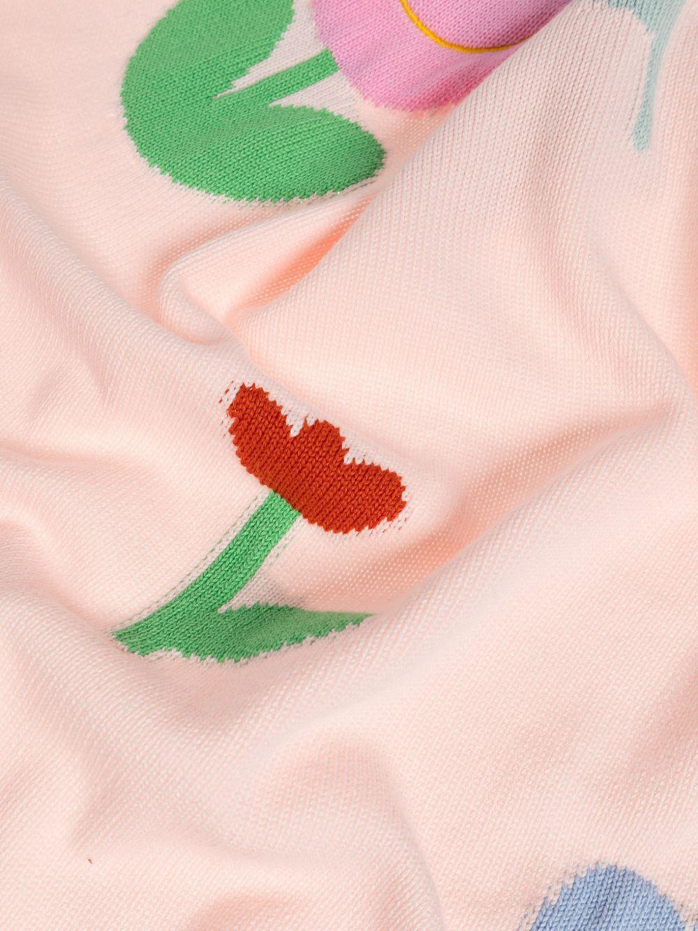 Coperta per neonati Stella McCartney Kids rosa con ricamo a fiori TY0000 Z2423 51Z STELLA McCARTNEY KIDS 