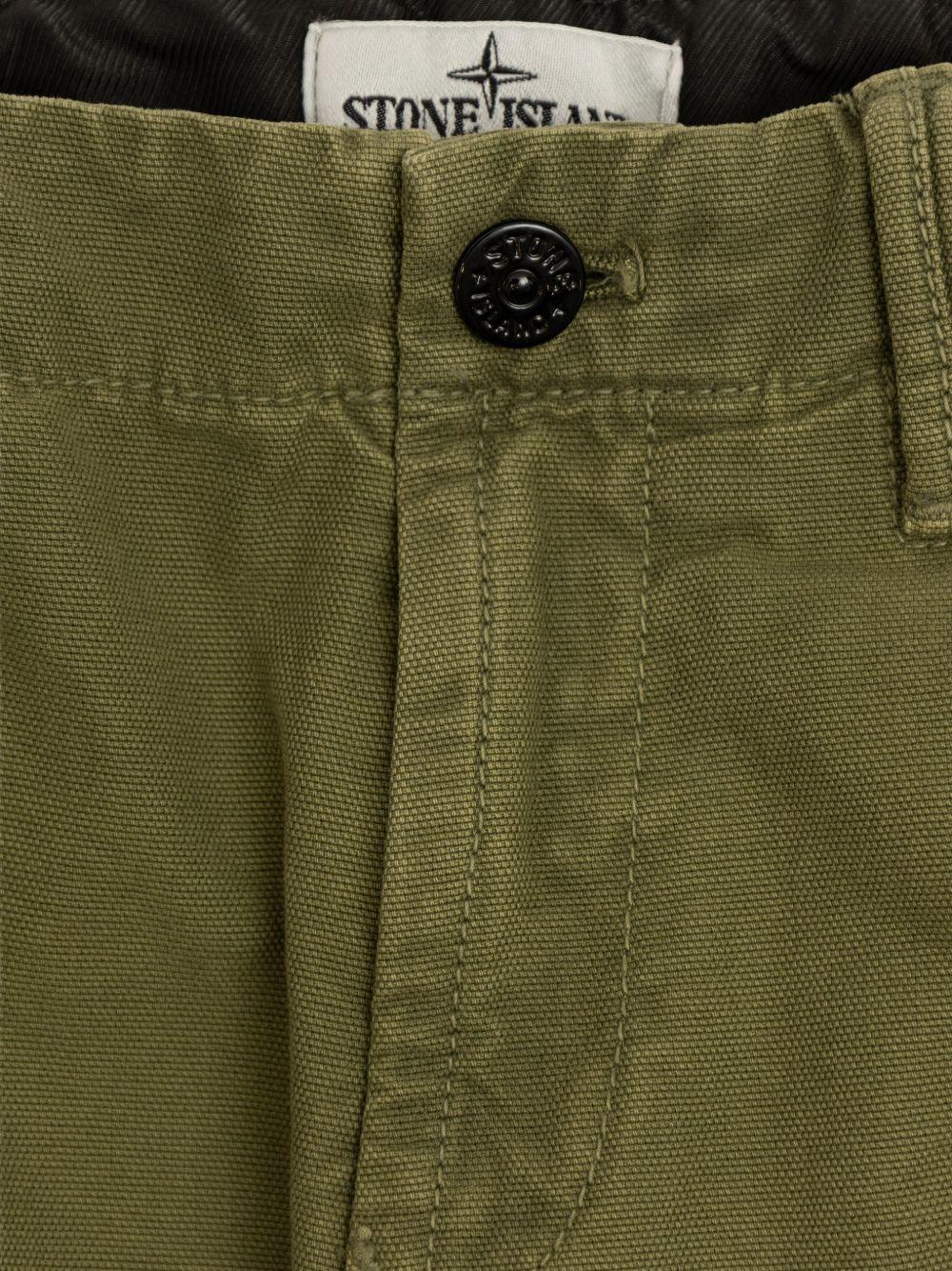 Cargo per bambino Stone Island Kids verde con applicazione Compass L2S163100001S0104 V015G STONE ISLAND KIDS 