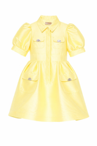 Abito per bambina Elie Saab Junior giallo con maniche a palloncino EFAB119TS0807 YEL ElIE SAAB KIDS 